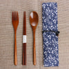 Wooden Dinnerware Cutlery Set-dinning home decor wooden utensils spoon fork chopsticks-The Exceptional Store