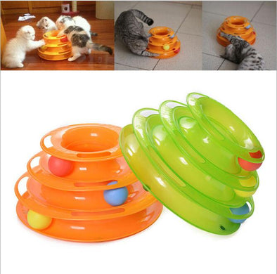 Triple Decker Cat Chase Toy-feline cat play toy-The Exceptional Store