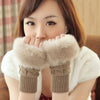 Elegant Faux Fur Gloves-women fur mittens mitts winter hand warmers-The Exceptional Store