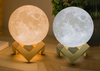 3D Night Light Moon Lamp-yellow and white moon side by side with stand-The Exceptional Store