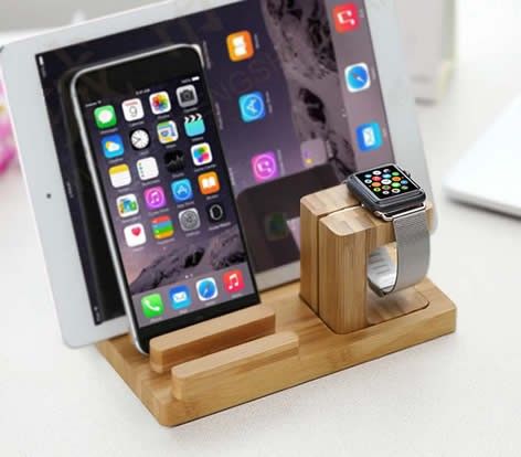 Apple Bamboo Charging Dock-iphone ipad charging-The Exceptional Store