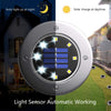 Waterproof Solar Powered LED Accent Lights-led disk disc lights landscape lighting outdoor light pathway lights-The Exceptional Store