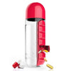 Pill Box Water Bottle-pills organizer vitamin supplement fitness water bottle-The Exceptional Store