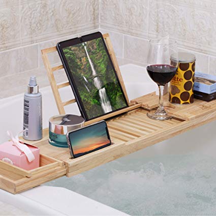Bamboo Bath Tray-bathtub tray spa women caddy-The Exceptional Store