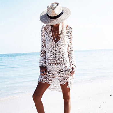 Dahlia Beach Tunic Cover Up-swim suit bikini cover up-The Exceptional Store