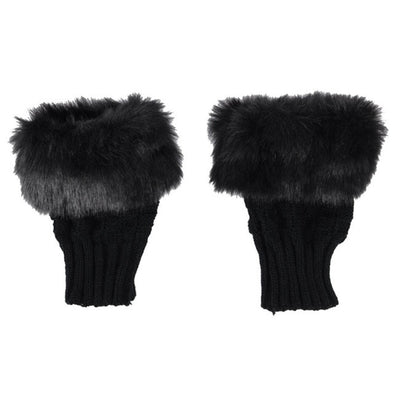 Elegant Faux Fur Gloves-women fur mittens mitts winter hand warmers-The Exceptional Store