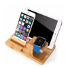 Apple Bamboo Charging Dock-bamboo charging station ipad iphone apple watch devices-The Exceptional Store