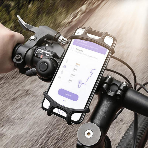 Bike Handlebar Phone Holder-iphone-handlebar-bracket-stand-bike-bicycle-motorcycle-mobile-phone-silicone-holder-mount-stroller-cellphone-gps-The Exceptional Store