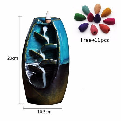 Magic Waterfall Incense Burner-incense holder back flow ceramic-The Exceptional Store 