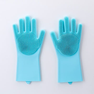 Magic Gloves Dish Washing Pet Home Silicone Rubber Scrubber