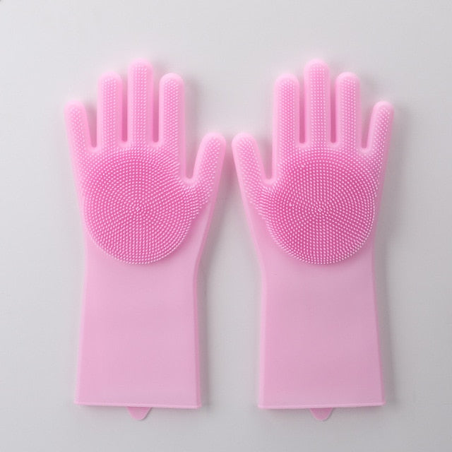 SiliClean Silicone Dishwashing Gloves For Cleaning 3 in 1 Magic — Golden  Shop®